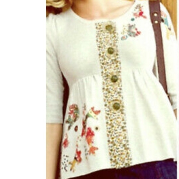 Anthropologie Sweaters - Anthropologie HWR koi patchwork cardigan